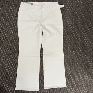 NWT Lands' End Women Ivory Jeans 12